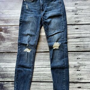 Judy Blue Dark Blue Distressed High-Rise Women’s Jeans